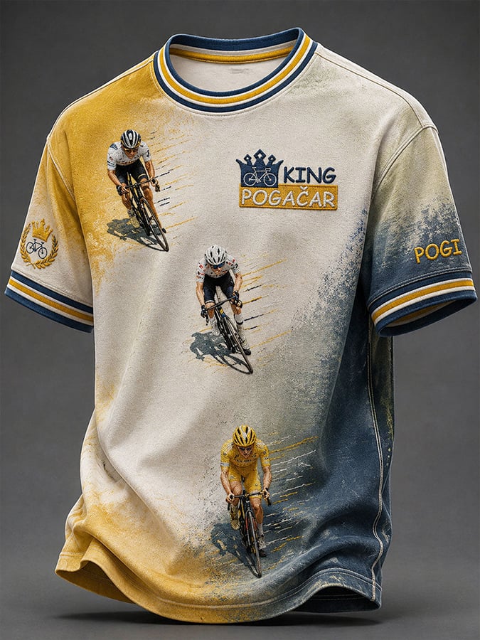 Men's Cycling Printed Casual T-shirt