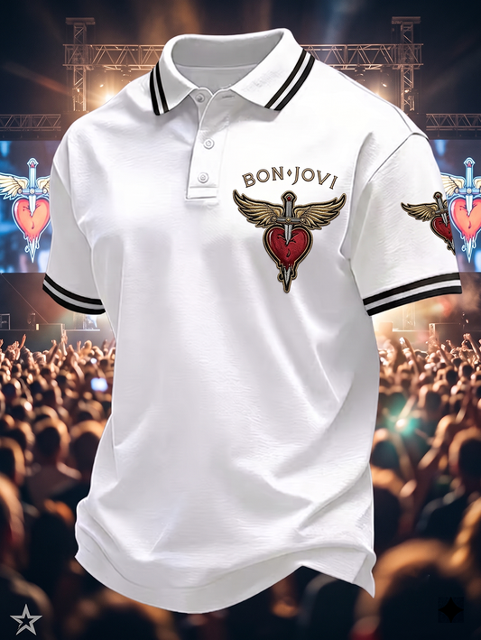 Vintage Bon Jovi Fan Polo Shirt