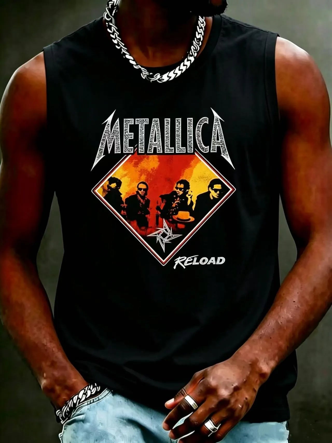 Men's Metallica Fans Print Tank Top