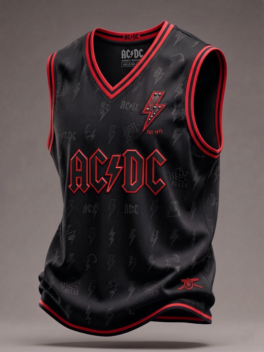 Men's AC/DC Fan V-Neck Sleeveless Tank Top