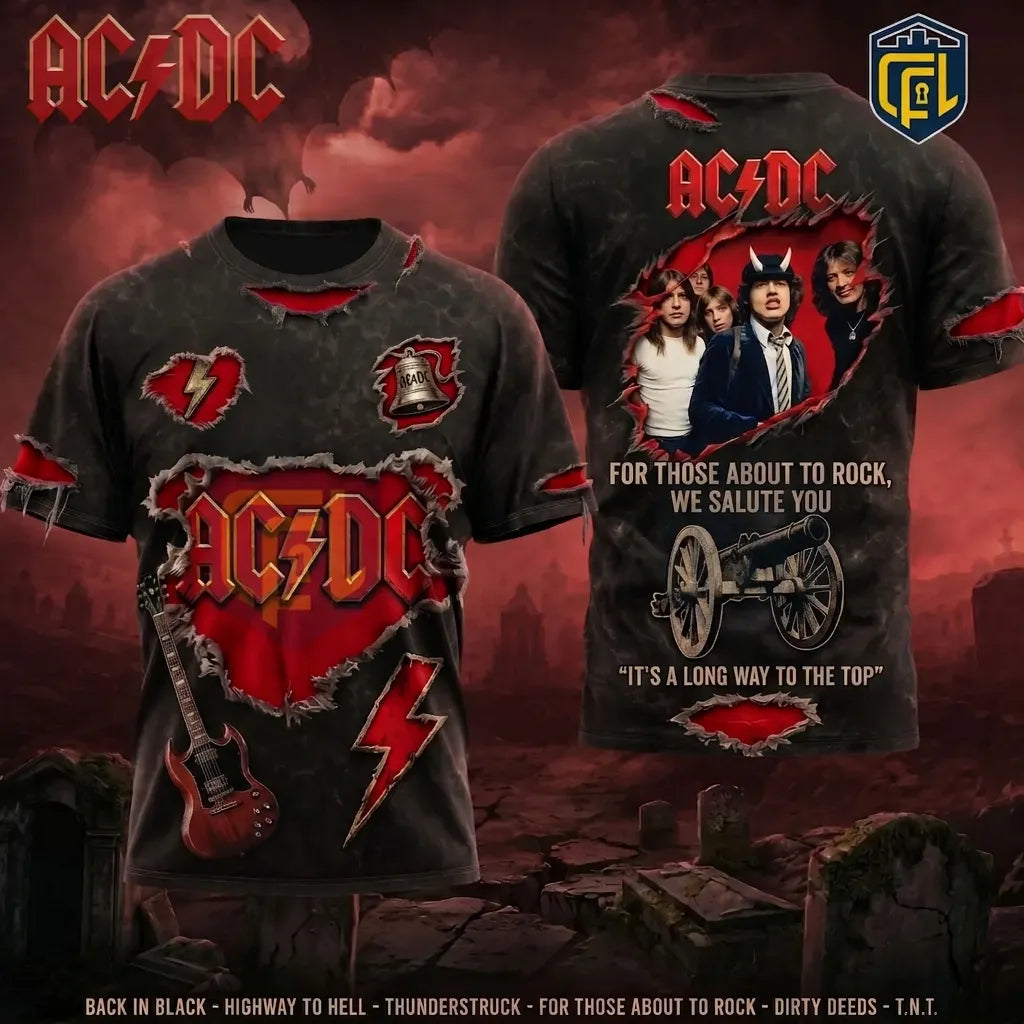 AC/DC Rock Band Fan Retro T-Shirt