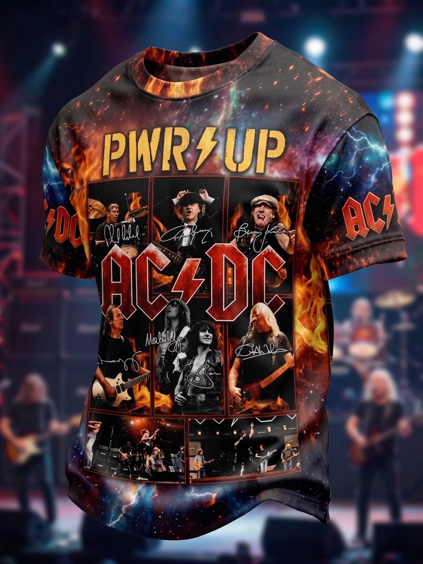Men's Retro AC/DC Rock Band Fan T-Shirt