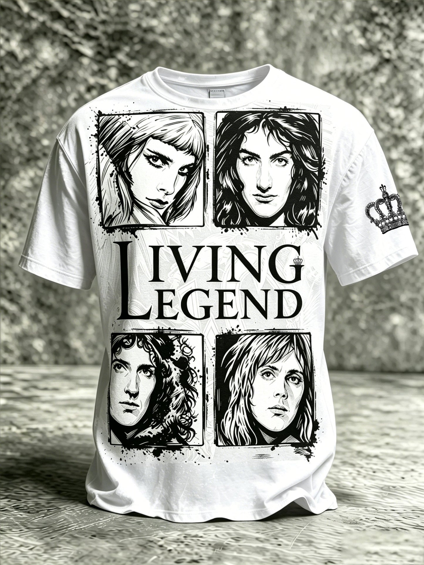 Men's Music-Print Casual Top