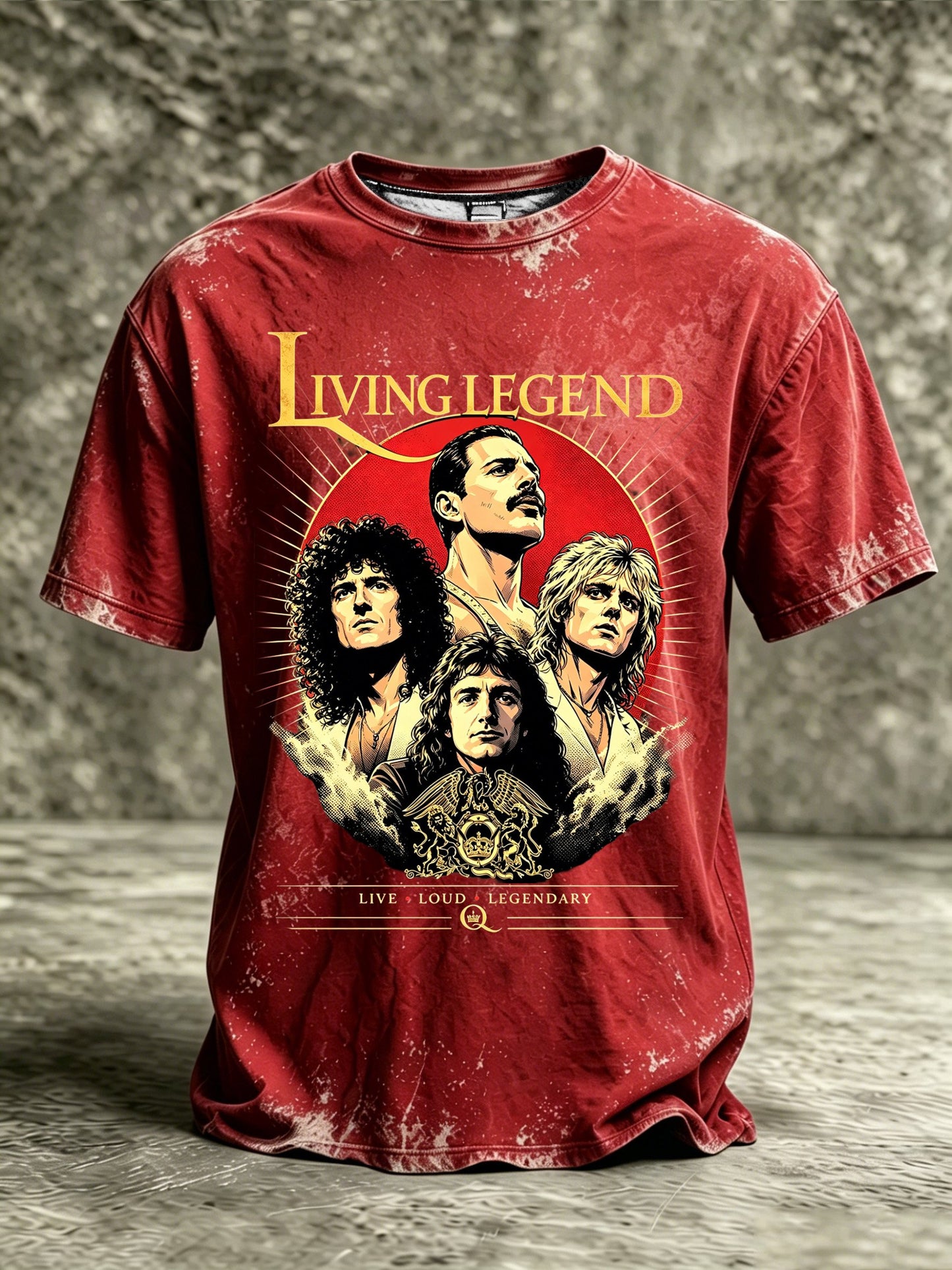 Men's Music-Print Casual Top