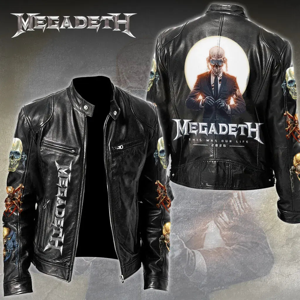 Men's American Thrash Metal Band Print Jacket