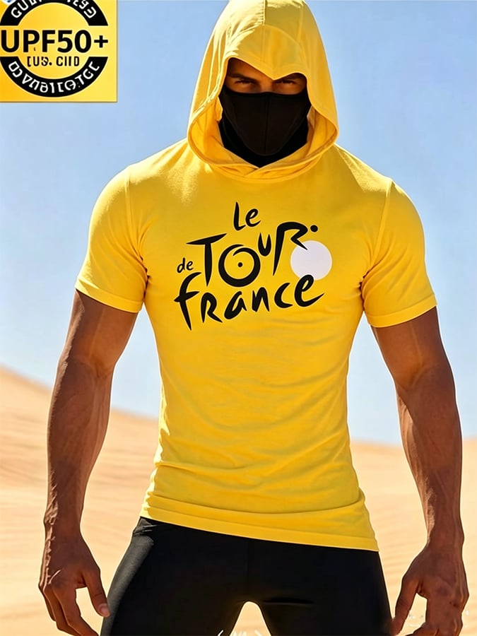 Men's Tour de France Short-Sleeve Hooded Sun-Protection Shirt