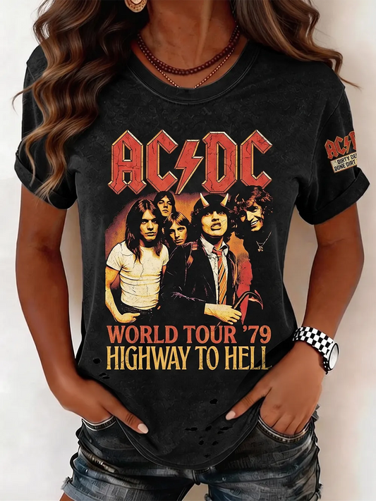 Women's Vintage AC/DC Fan T-Shirt
