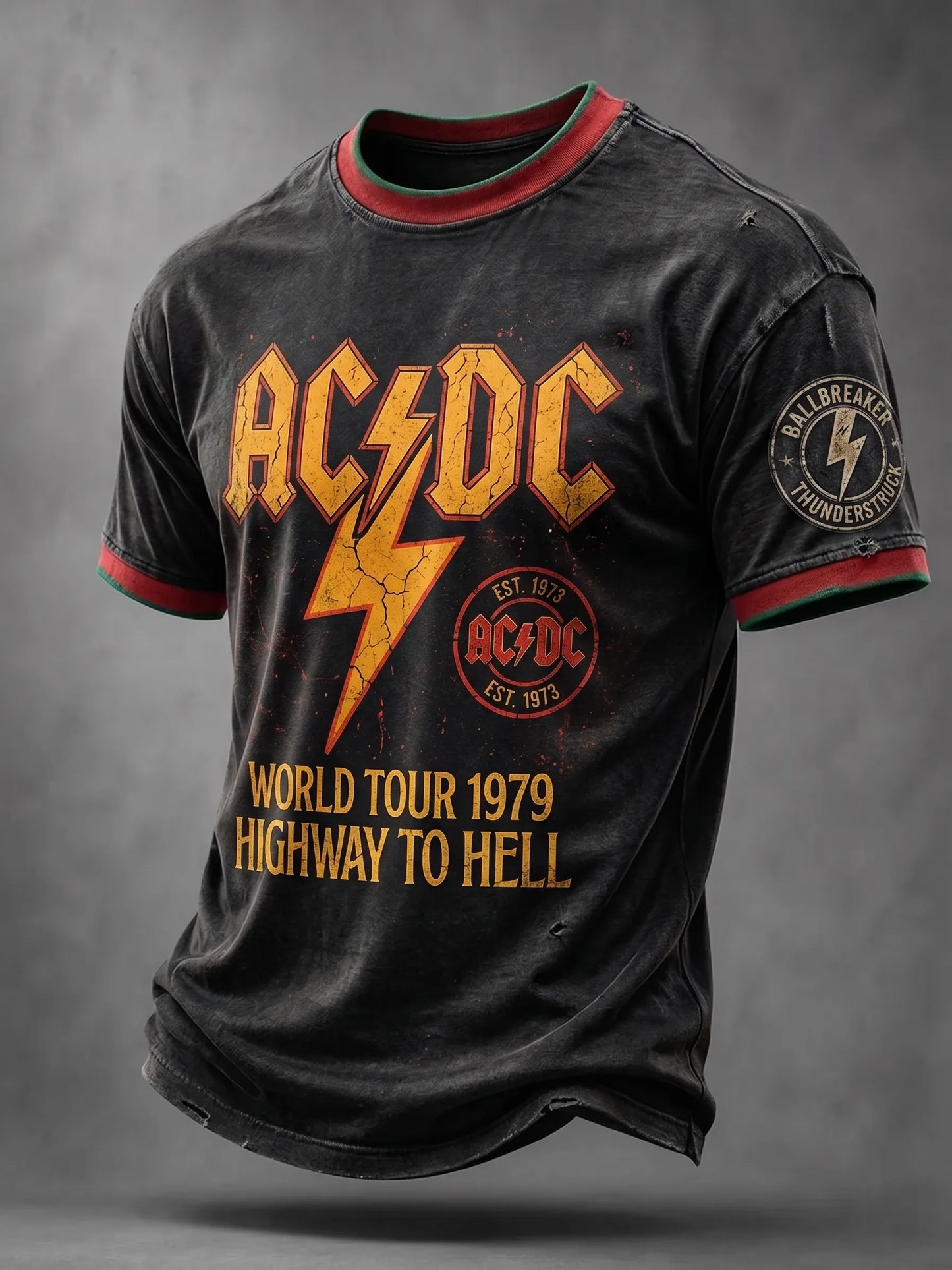 Men's Retro AC/DC Rock Band Fan T-Shirt
