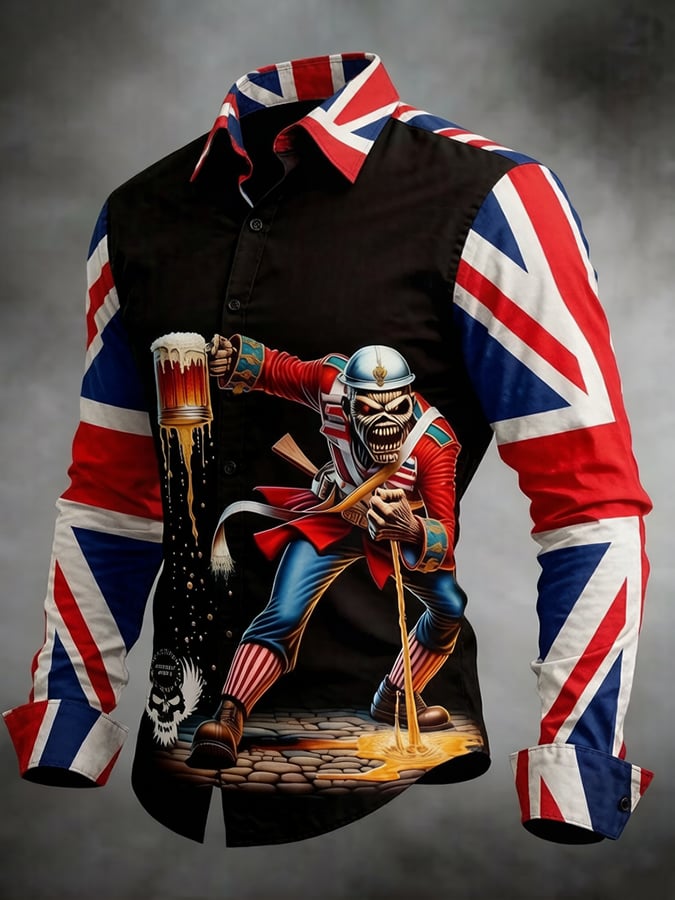 Men's Iron Maiden Tour Long-Sleeve Printed Shirt