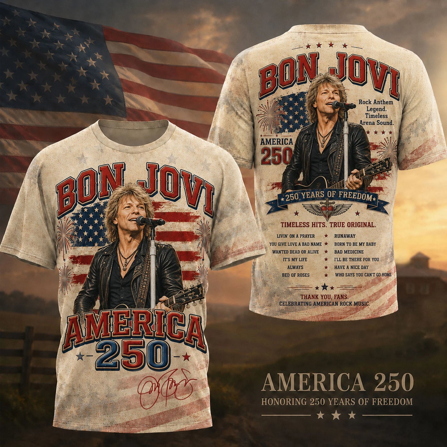 Bon Jovi Fan Retro T-Shirt