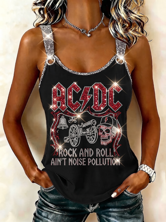 Women's AC/DC Rock And Heavy Metal Sleeveless Fan Vest