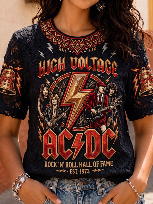 Women's Vintage AC/DC Fan T-Shirt
