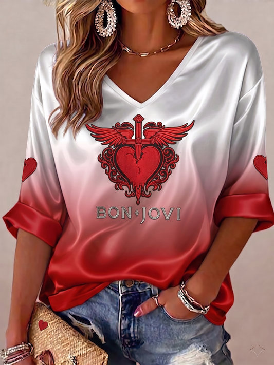 Women's Vintage Bon Jovi Fan Top