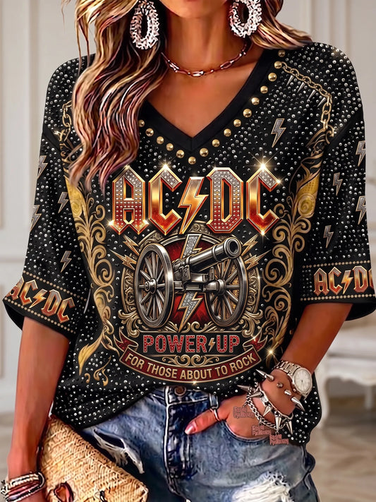 Women's Vintage AC/DC Fan Top