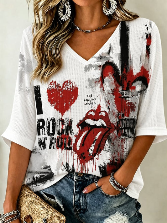Women's Rock Music Graphic T-Shirt