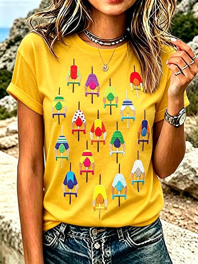 Women's Tour France Print Casual T-Shirt