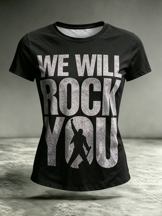 Women's Music-Print Casual Top
