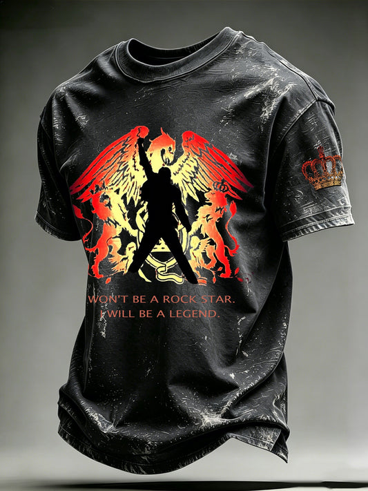 Men's Music-Print Casual Top