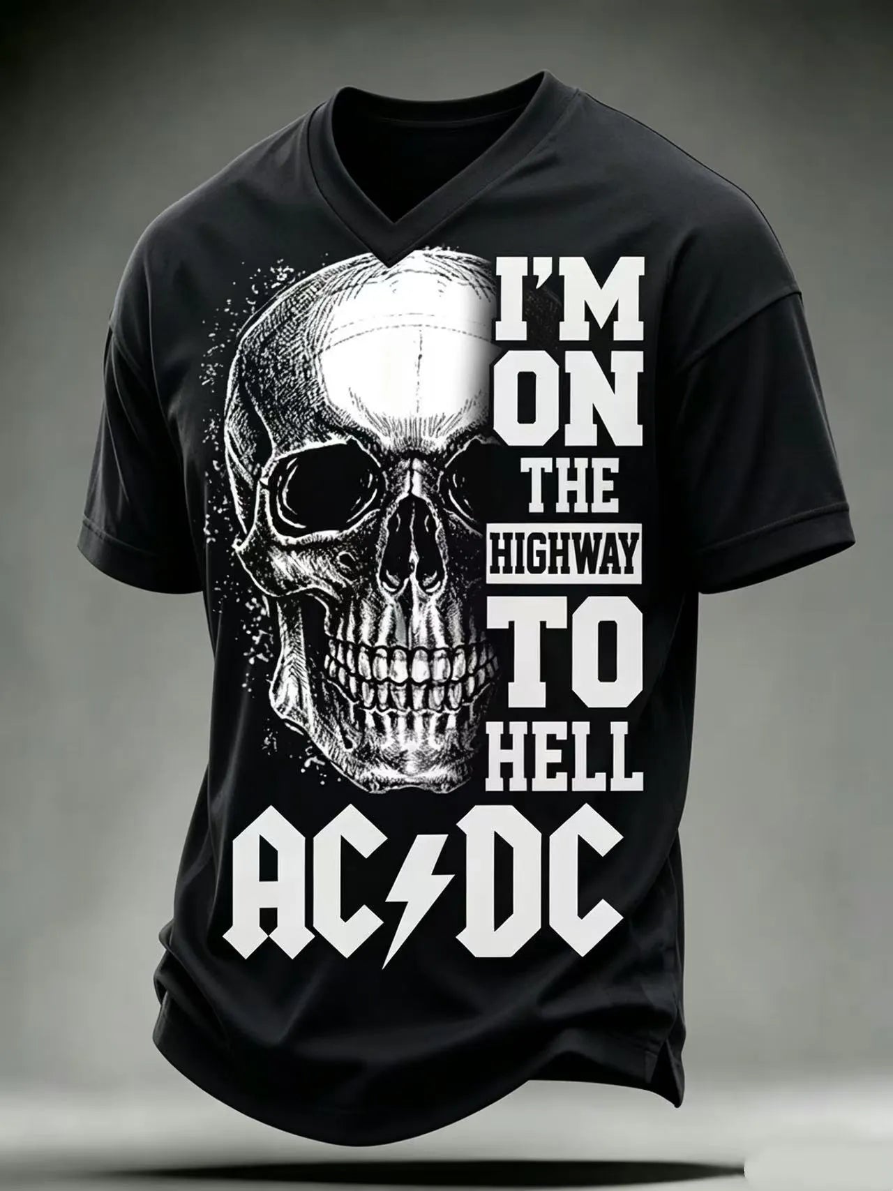 Men's ACDC Fans Print Casual T-Shirt