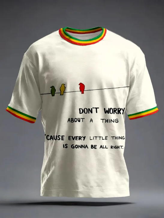 Women's Reggae Music Inspired Print V-Neck T-Shirt