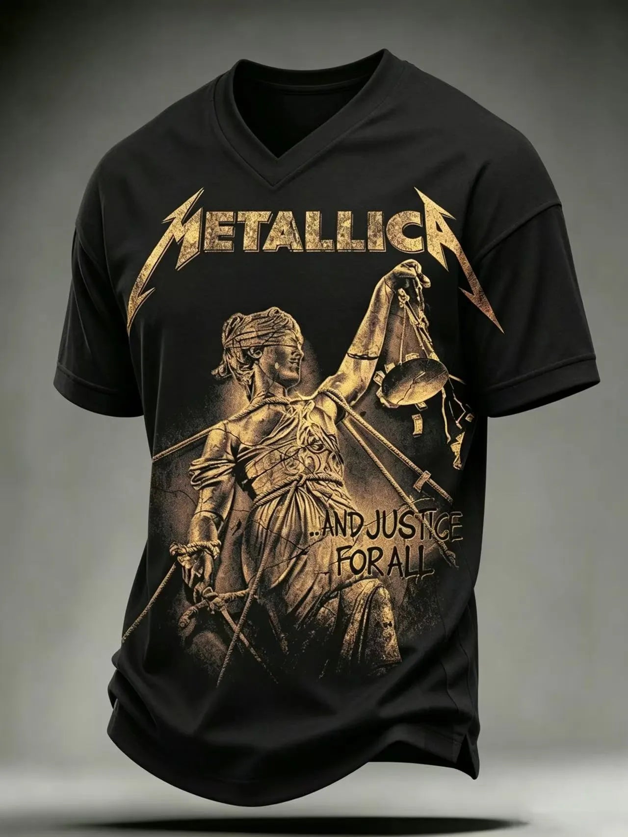 Men's Metallica Fans Print Casual T-Shirt