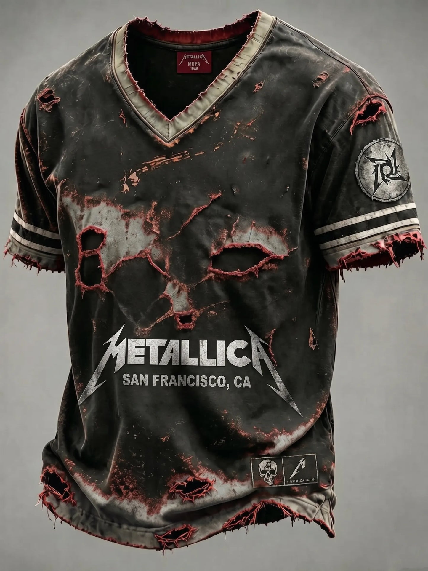 Men's Metallica Fans Print Casual T-Shirt