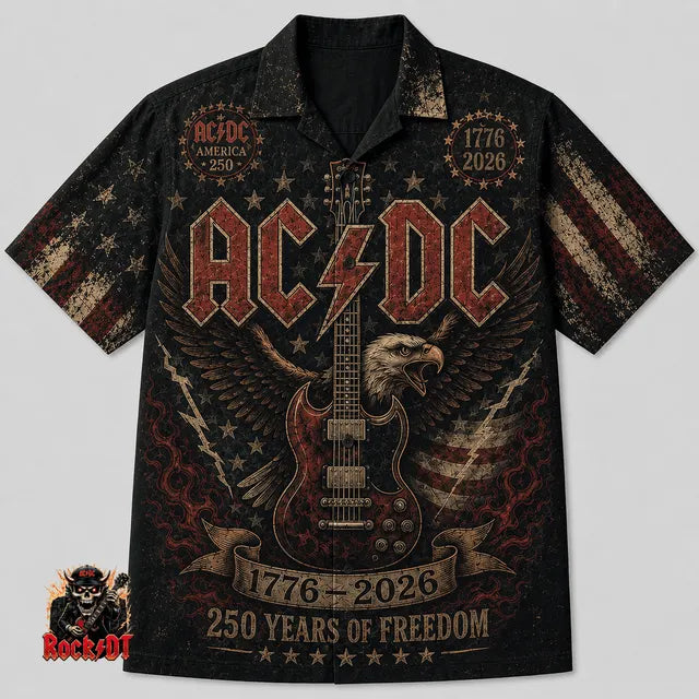 Men's Retro AC/DC Band Rock Fan Shirt