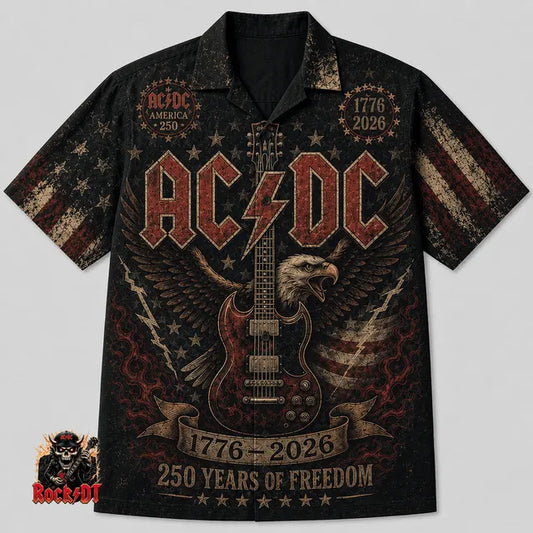 Men's Retro AC/DC Band Rock Fan Shirt