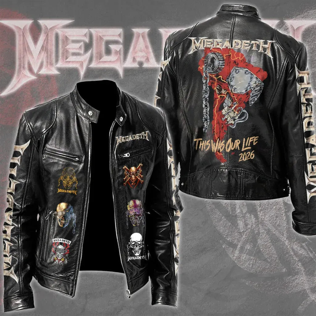 Men's American Thrash Metal Band Print Jacket