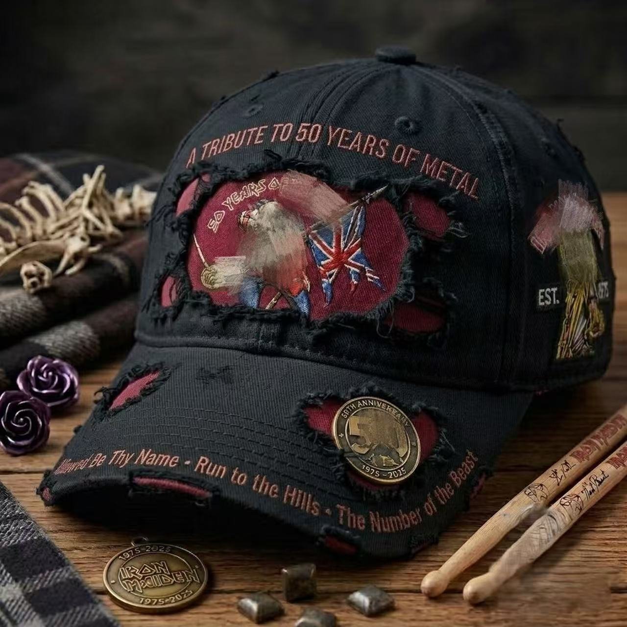 Unisex England Heavy Metal Band 2026 Tour Print Baseball Cap