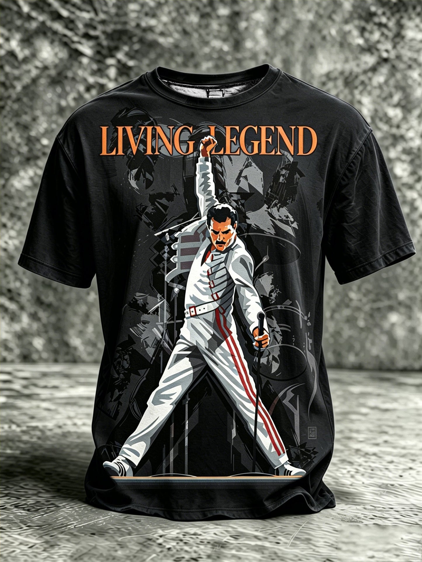 Men's Music-Print Casual Top