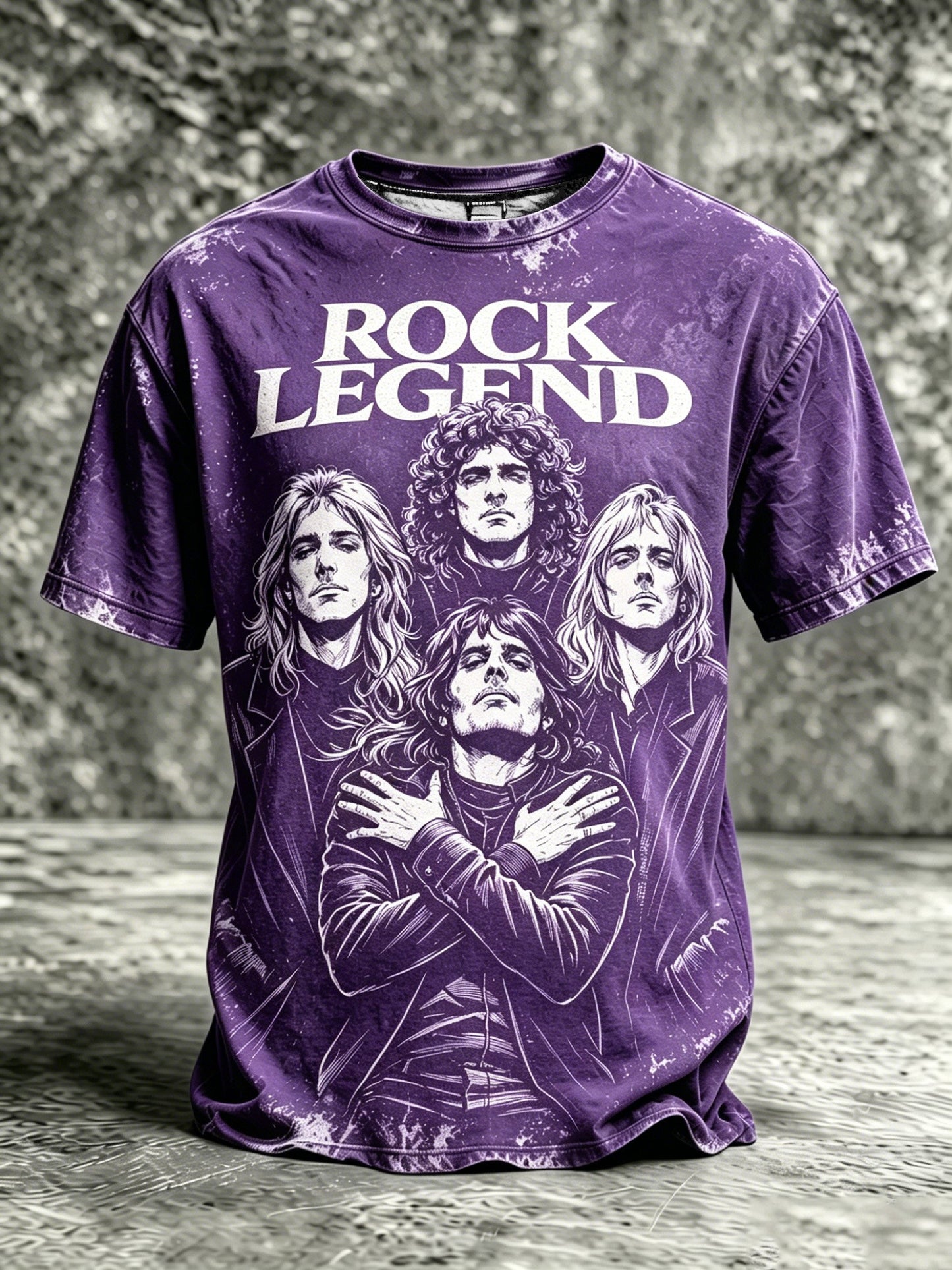 Men's Music-Print Casual Top