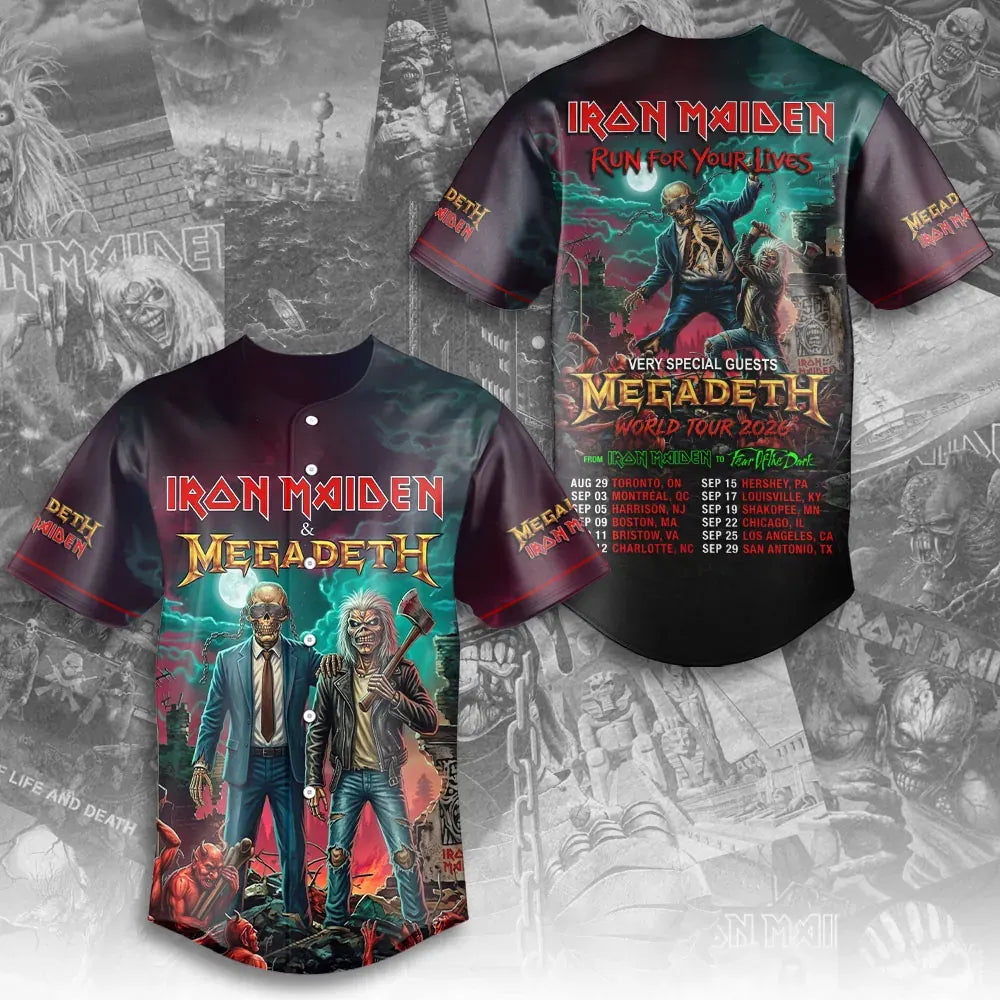 Men's American Thrash Metal Band Print Shirt