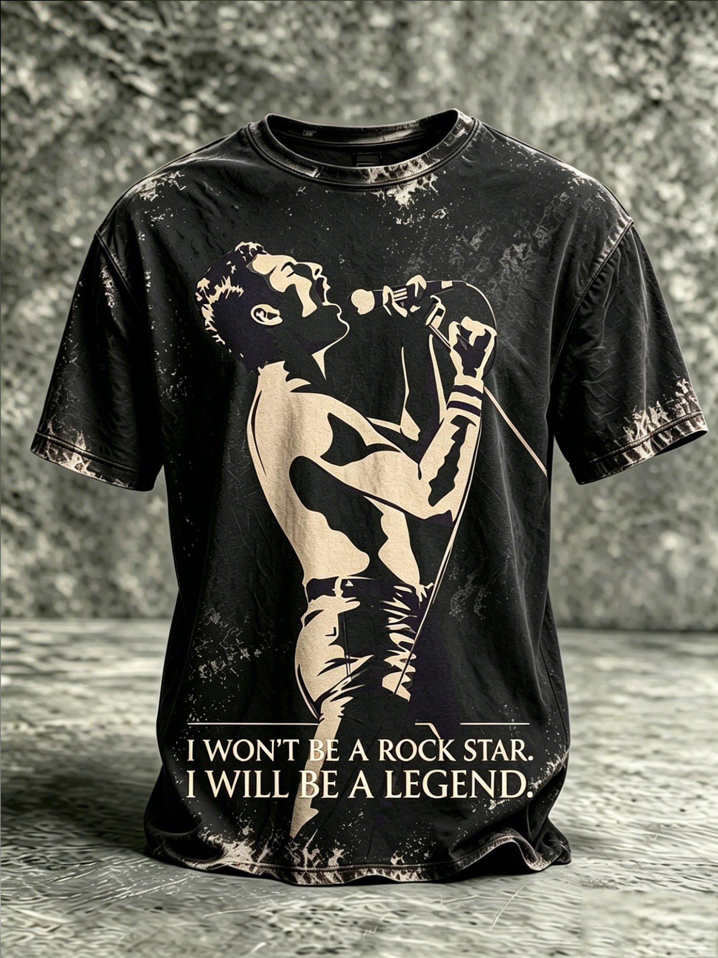 Men's Music-Print Casual Top