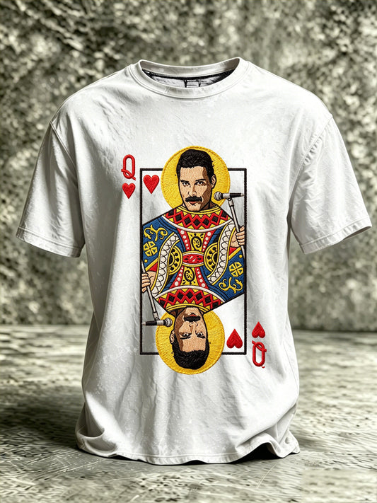 Men's Music-Print Casual Top