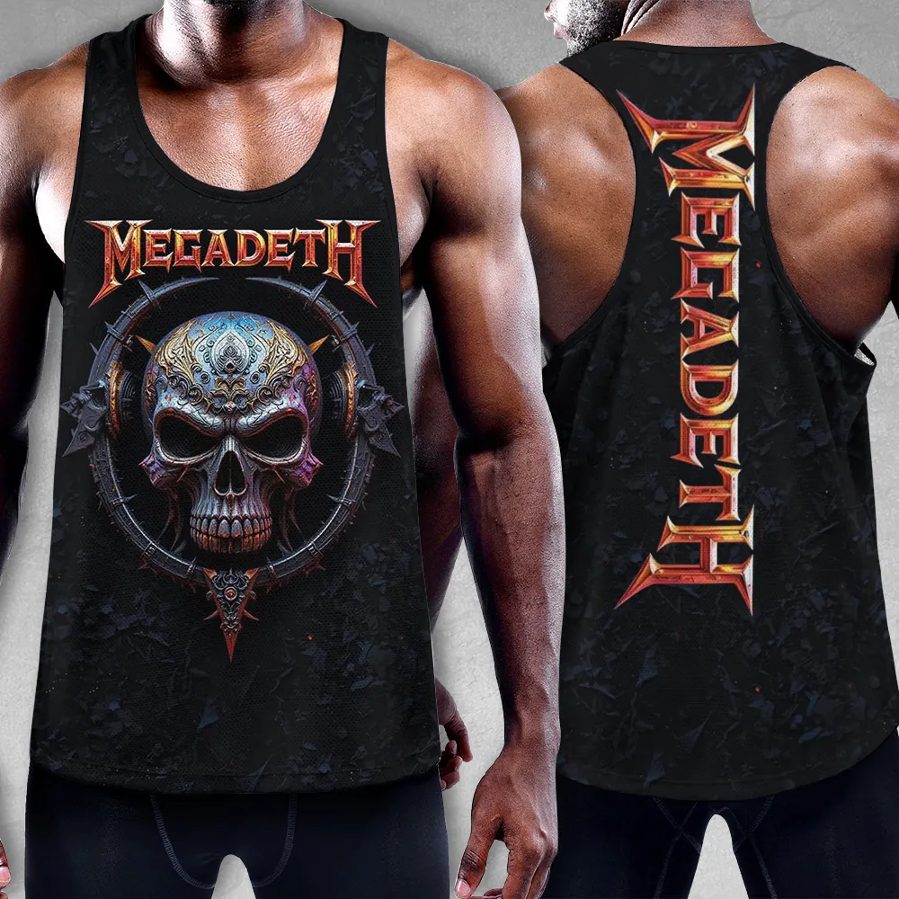 Men's American Thrash Metal Band Print Tank Top