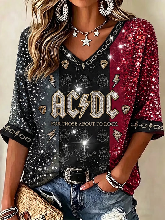 Women's Vintage AC/DC Fan Top