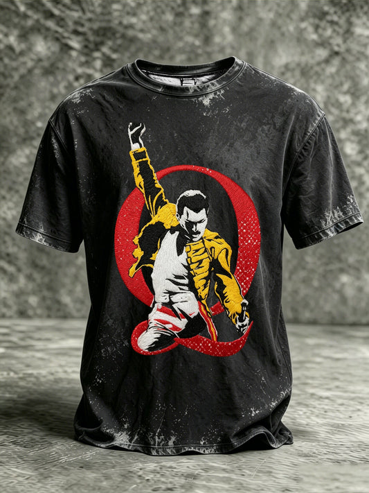 Men's Music-Print Casual Top