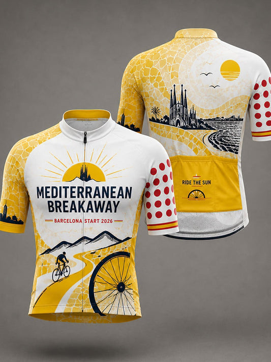 Maillot de cyclisme imprimé Tour de France pour hommes