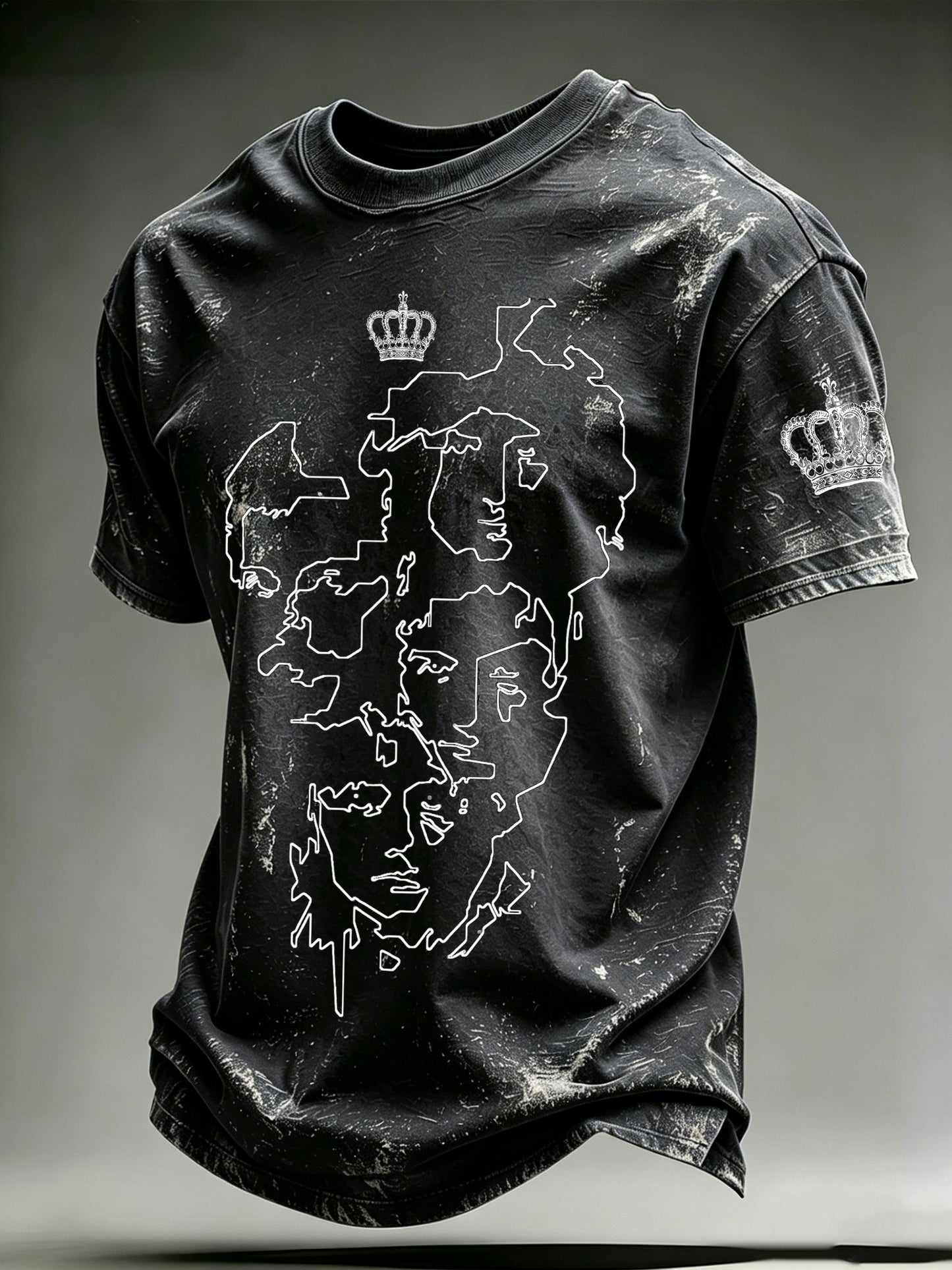 Men's Music-Print Casual Top
