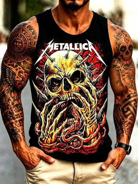 Men's Metallica Fans Print Tank Top