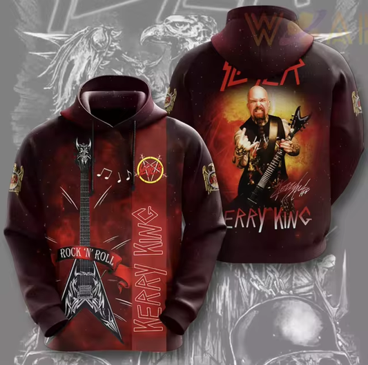 Men's American Thrash Metal Band Print Hoodie