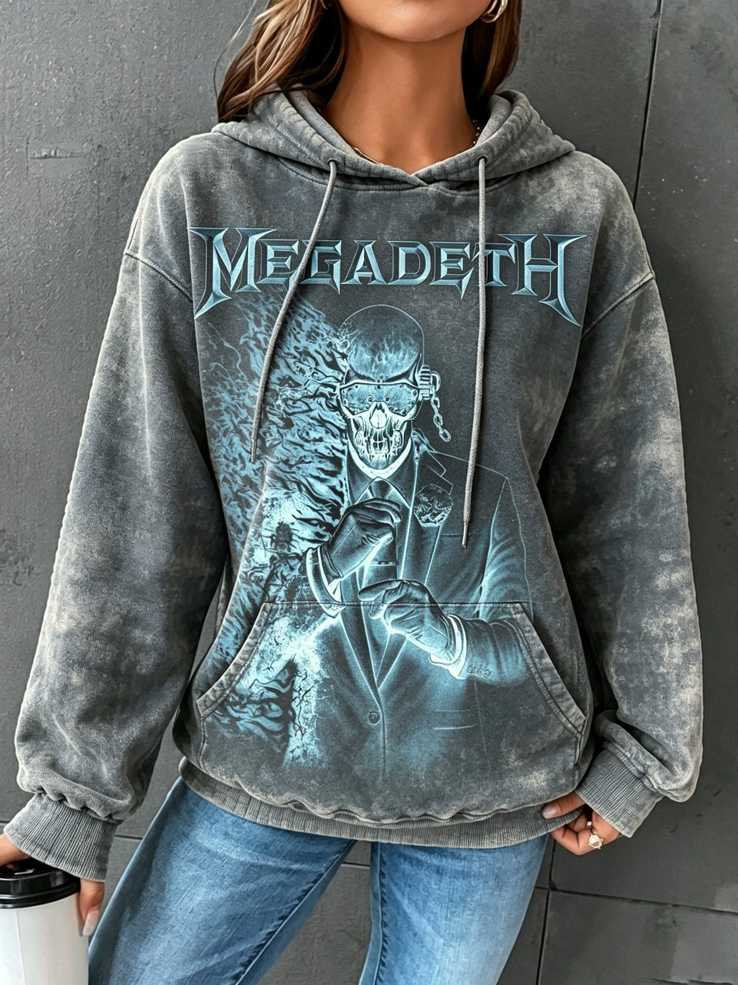 Women's American Thrash Metal Band Crew-Neck Long-Sleeve Sweatshirt