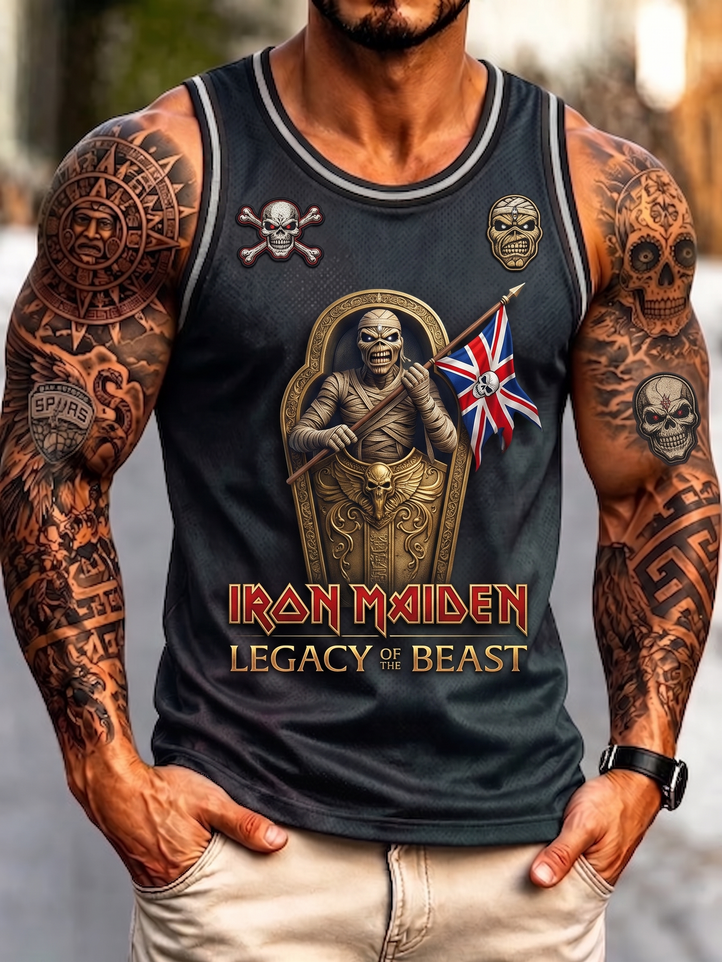 Vintage Iron Maiden Rock Sleeveless Top