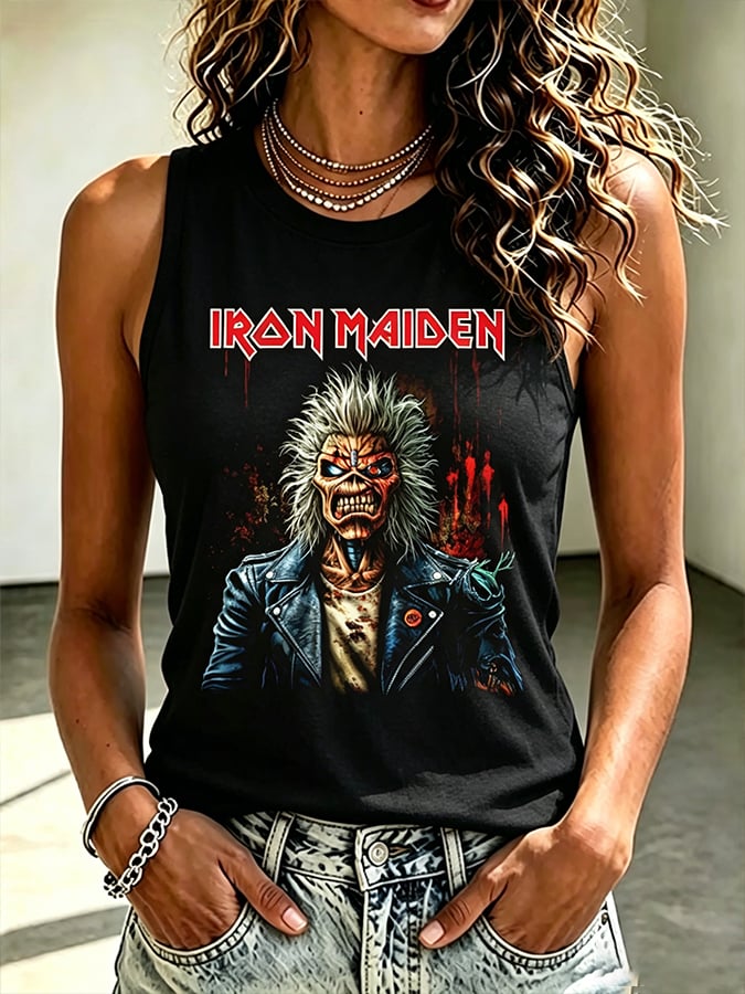 Heavy metal crew neck vest