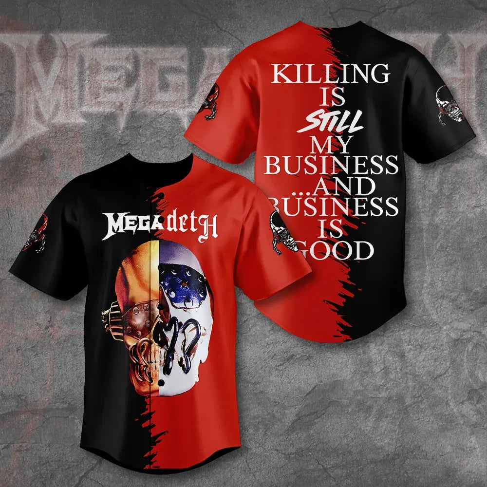 Men's American Thrash Metal Band Print Shirt