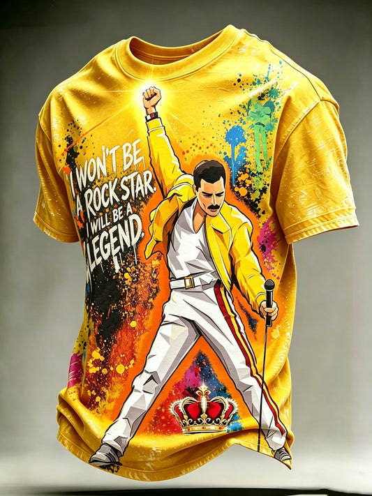 Men's Music-Print Casual Top