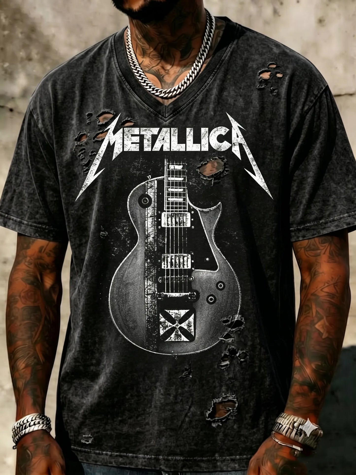 Men's Metallica Fans Print Casual T-Shirt