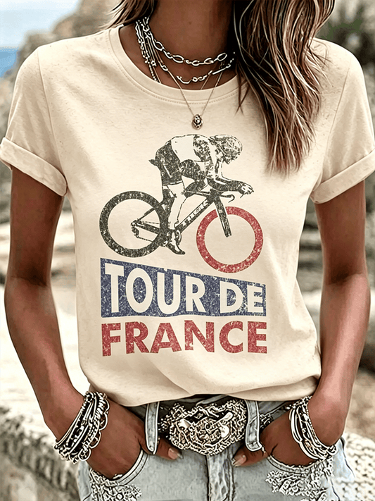 Women's Tour de France Print Casual T-Shirt