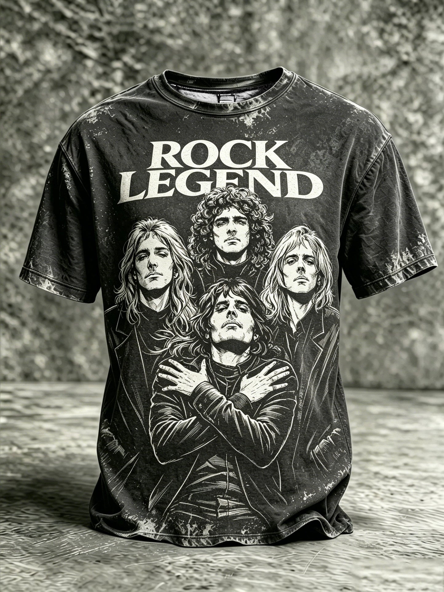 Men's Music-Print Casual Top